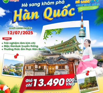KHÁM PHÁ HÀN QUỐC SEOUL - NAMI - EVERLAND 