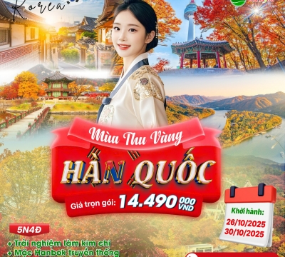 2025 SEOUL - NAMI - EVERLAND - MÙA THU LÁ ĐỎ TẠI XỨ SỞ KIM CHI