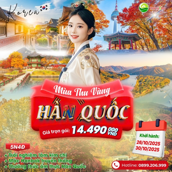 2025 SEOUL - NAMI - EVERLAND - MÙA THU LÁ ĐỎ TẠI XỨ SỞ KIM CHI