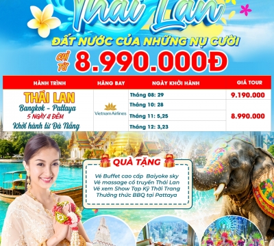 Khám phá đất nước Thái Lan 5N4D [Vietnam Airlines]