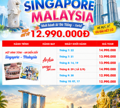 Du lịch Singapore - Malaysia 2026
