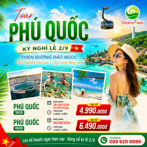 [LỄ 2/9] Hành Trình Khám Phá Đảo Ngọc Phú Quốc 3N2Đ & 4N3Đ – Bay Thẳng Cùng SunPhuQuoc Airlines