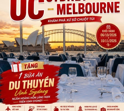 [Giá Tốt 2026] Tour Úc 7N6Đ Sydney - Melbourne | Trọn Gói Visa & Bay Thẳng