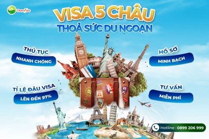 Visa 5 Châu thoả sức du ngoạn