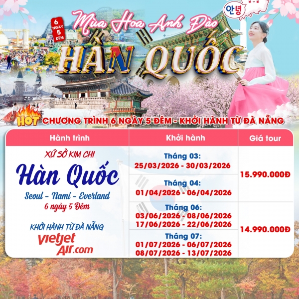 HÈ 2026 - Du lịch Hàn Quốc