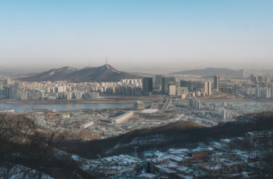 Mùa đông Seoul nhìn từ Namsan Tower
